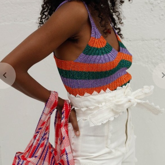 GANNI sparkly striped tank - Picture 1 of 10